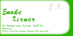 emoke kirner business card